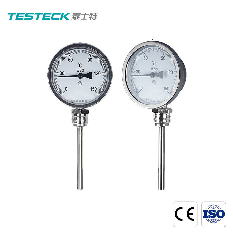 Máy đo lưỡng kim loại nhiệt kế lưỡng kim công nghiệp bằng thép không gỉ 100MM