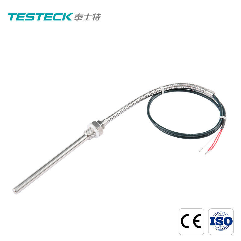 ISO PT100 IP54 Đầu dò kim loại có ren Flexibl Cảm biến nhiệt độ nhiệt điện trở SUS321